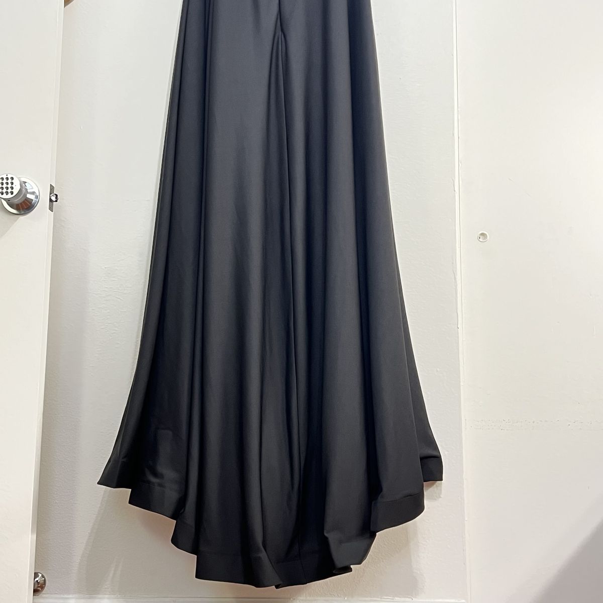 Style 29007 La Femme Plus Size 22 Prom Off The Shoulder Black Side Slit Dress on Queenly