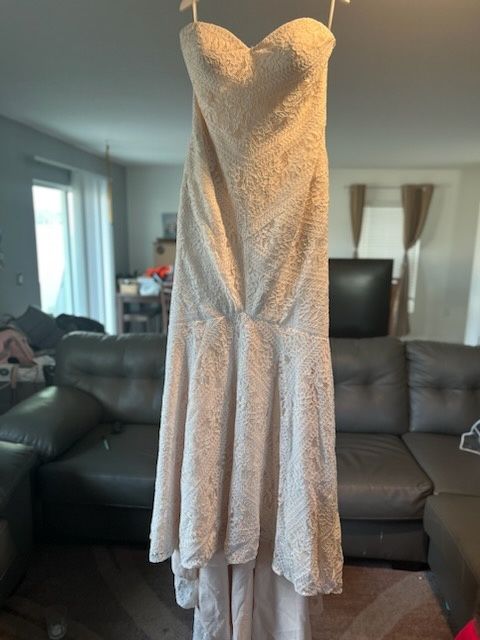 Plus Size 18 Nude Mermaid Dress on Queenly