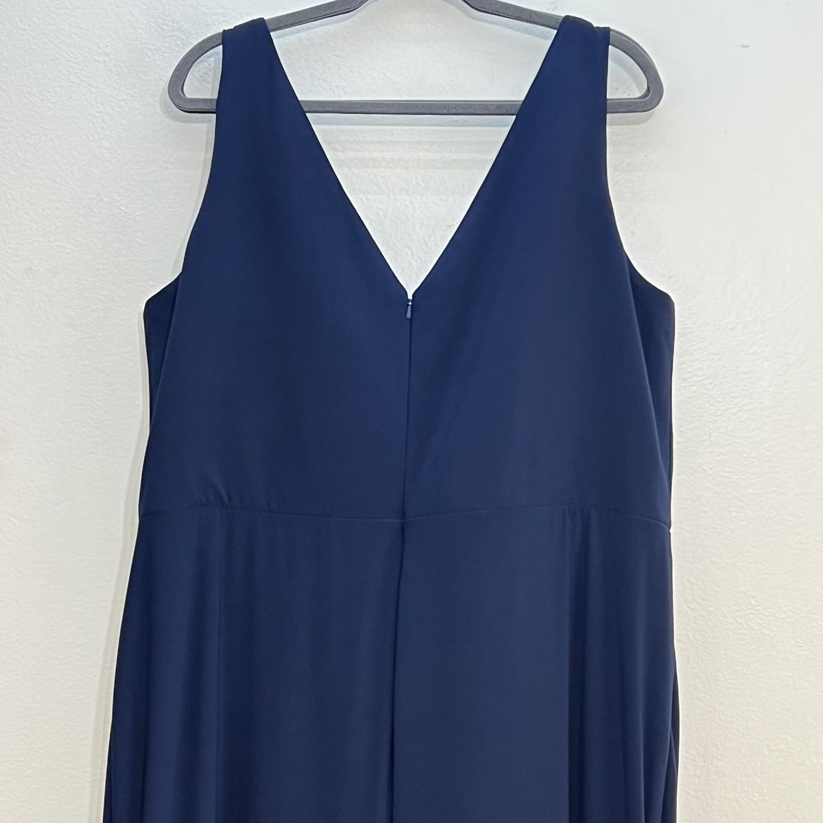 Style 28882 La Femme Plus Size 20 Prom Navy Blue Side Slit Dress on Queenly