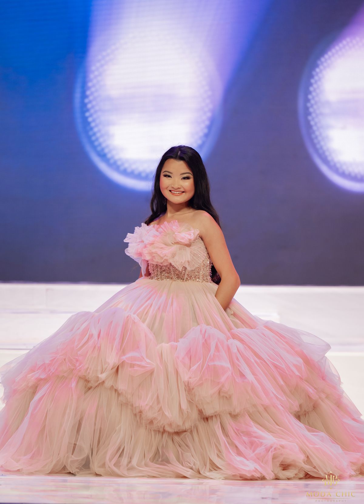 Tarik Ediz Size 4 Pageant Pink Ball Gown on Queenly