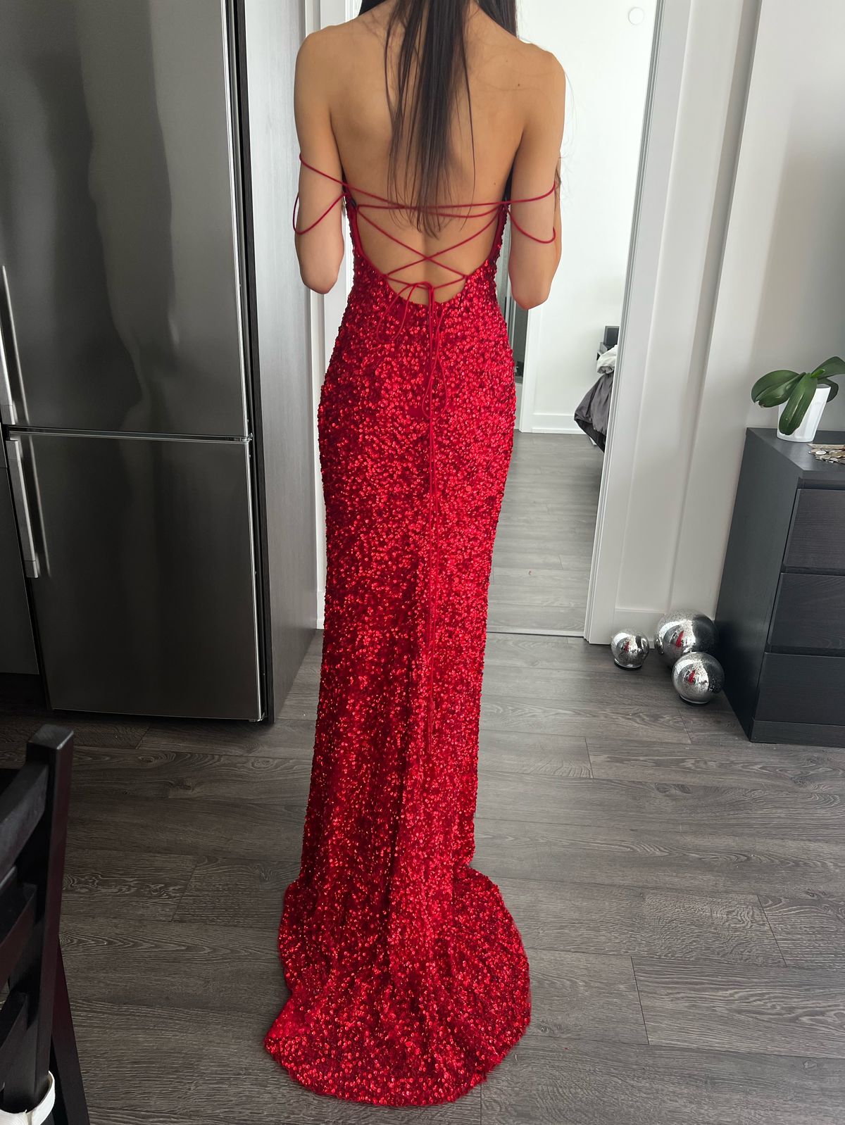 Sherri Hill Size 2 Pageant Red Side Slit Dress on Queenly