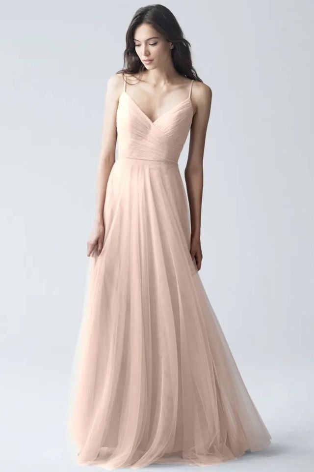 Style Brielle Jenny Yoo Size 10 Bridesmaid Pink A-line Dress on Queenly