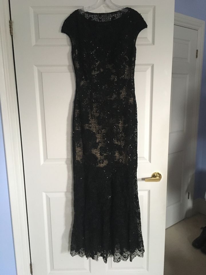 Tony Bowls Size 10 Prom Lace Black Floor Length Maxi on Queenly
