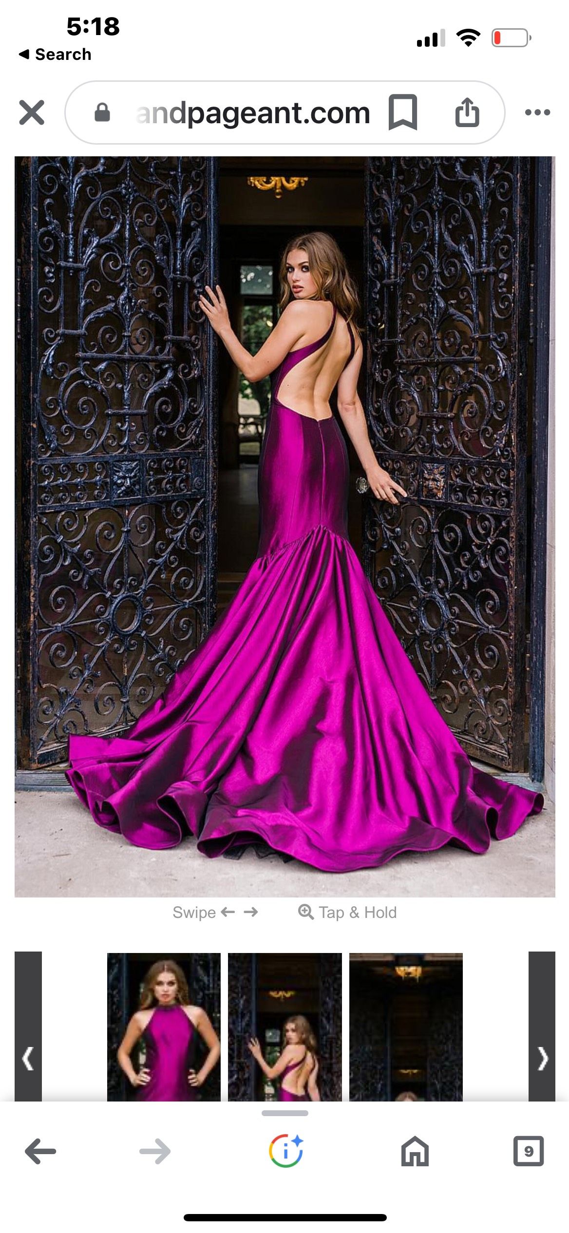 Jovani Size 2 Prom High Neck Purple Mermaid Dress on Queenly