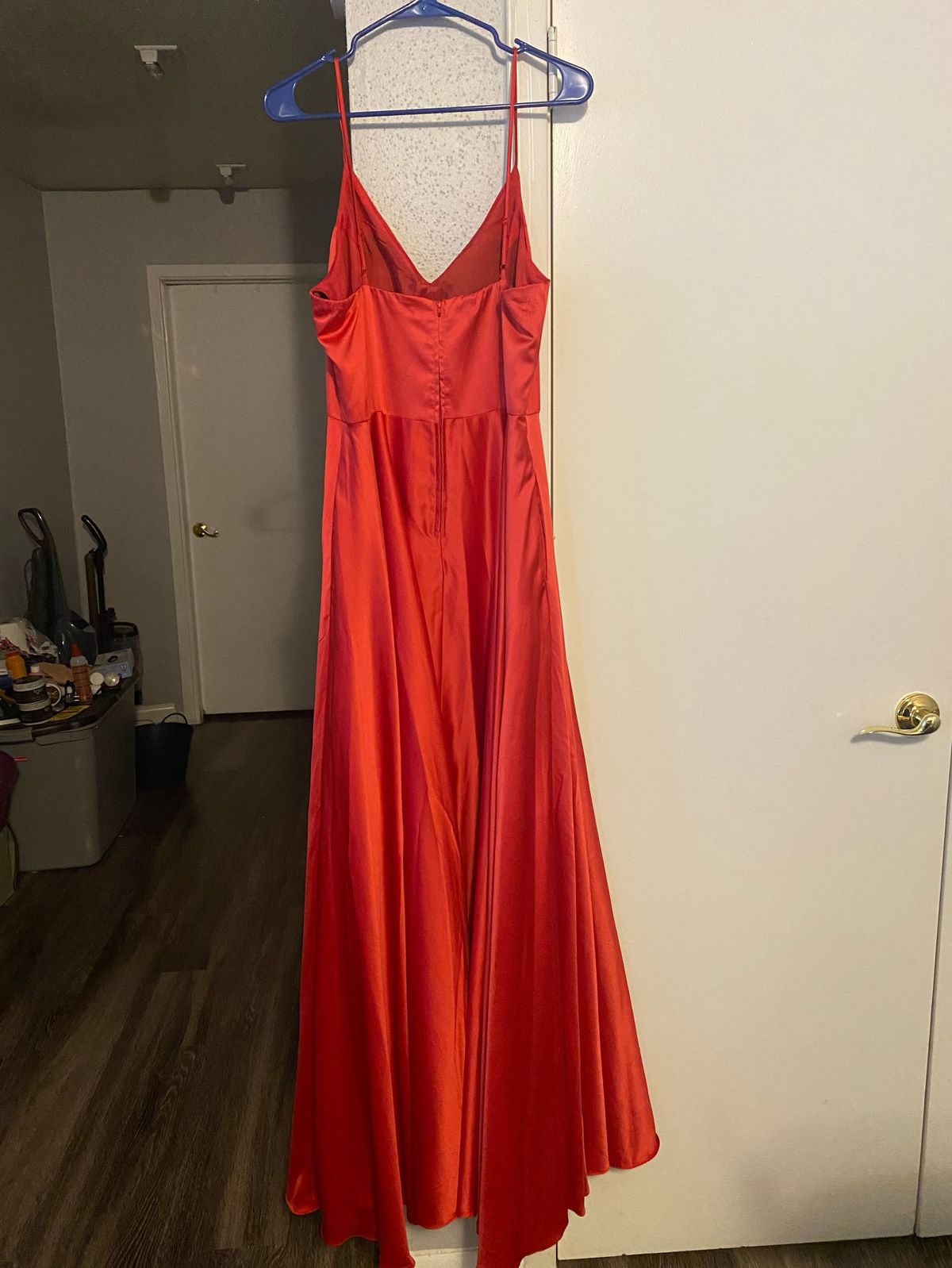 Style QY50Q049 B. Darlin Plus Size 16 Prom Plunge Red A-line Dress on Queenly