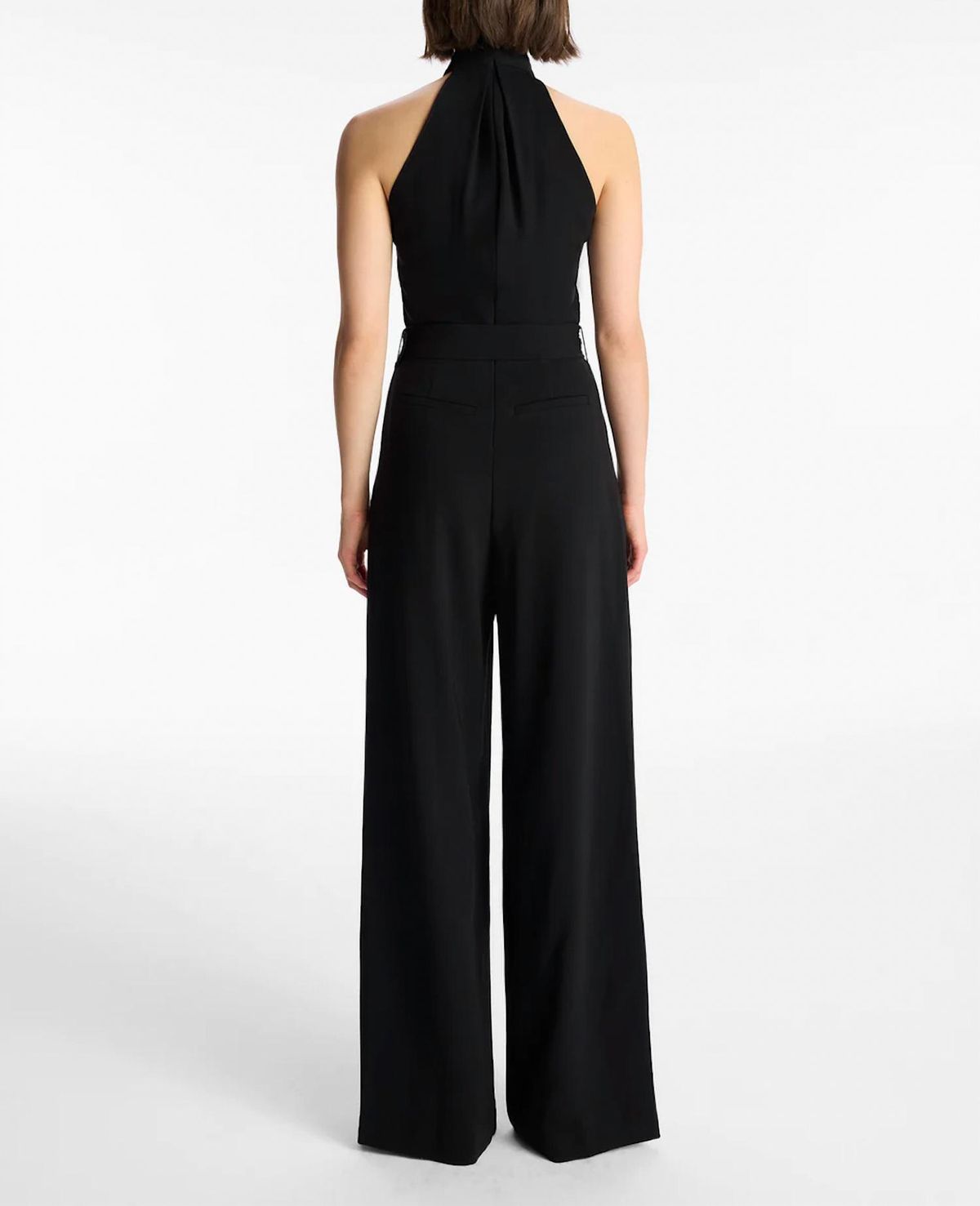 Style 1-111868877-6 A.L.C. Size 0 Halter Black Formal Jumpsuit on Queenly
