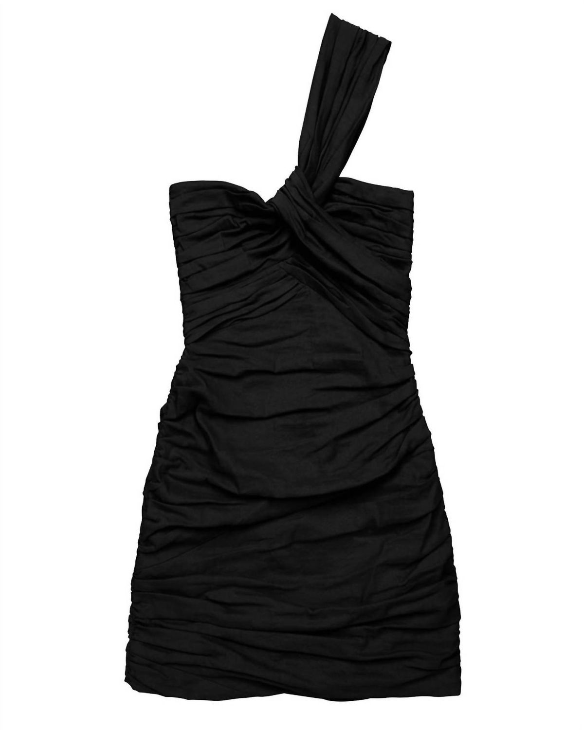 Style 1-122664946-1498 A.L.C. Size 4 One Shoulder Black Cocktail Dress on Queenly