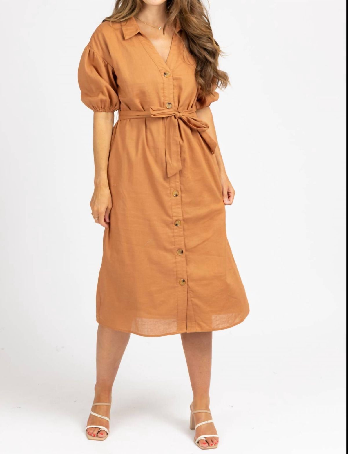 Style 1-3355027154-3236 Blue Blush Size S High Neck Brown Cocktail Dress on Queenly