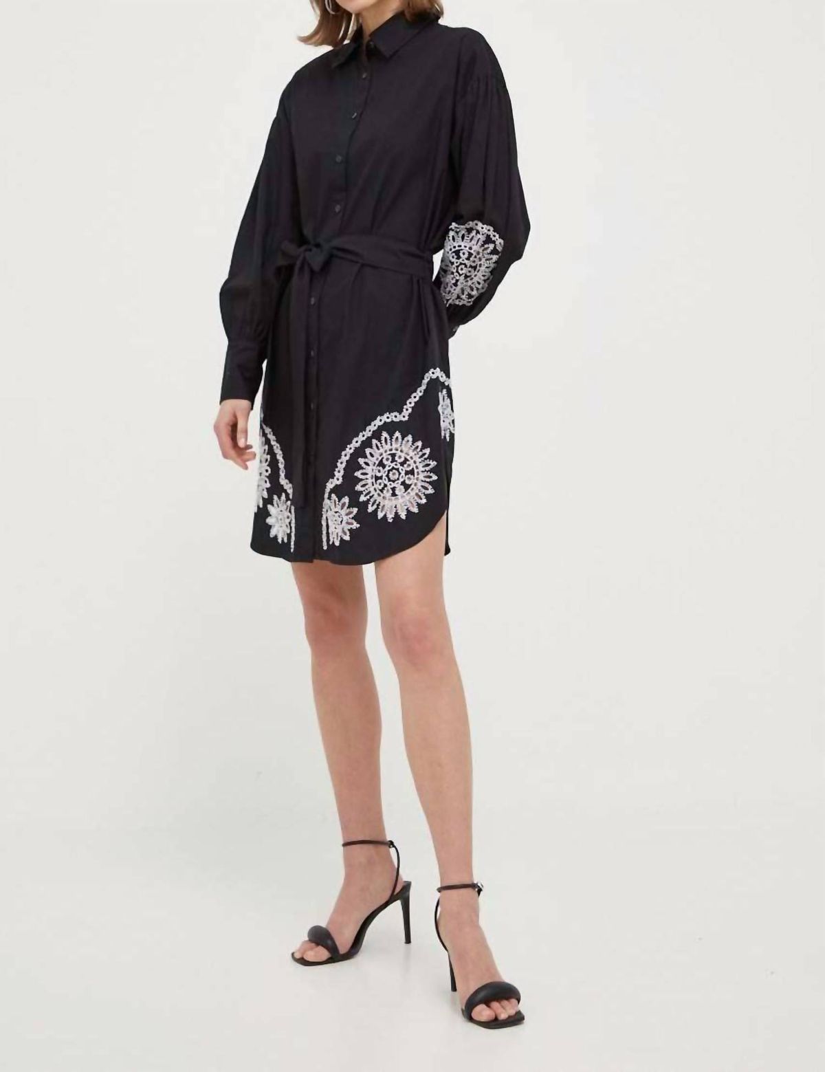 Style 1-463361084-1615 TWINSET Plus Size 44 Long Sleeve Black Cocktail Dress on Queenly