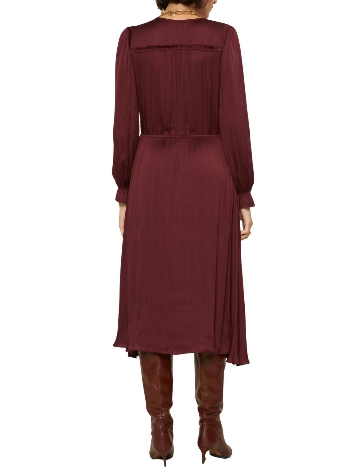 Style 1-888017976-2696 current air Size L Long Sleeve Burgundy Red Cocktail Dress on Queenly