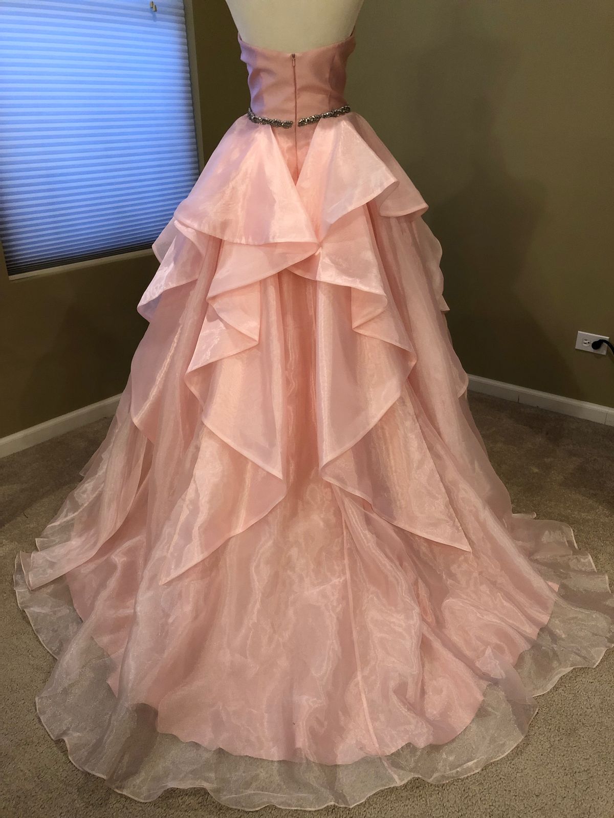 Sherri Hill Size 2 Strapless Pink Ball Gown on Queenly
