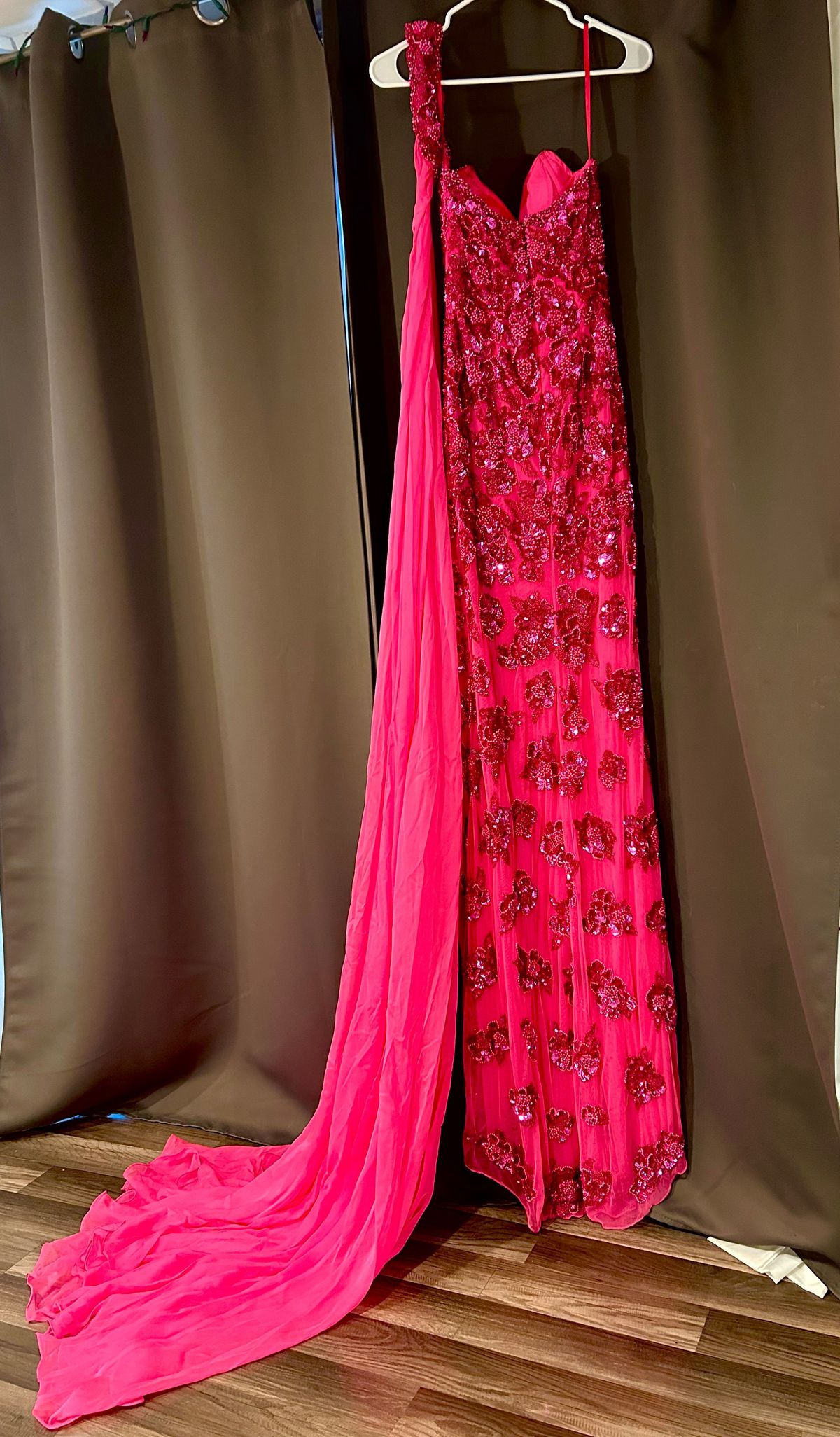 Ashley Lauren Size 4 Prom Strapless Pink Side Slit Dress on Queenly