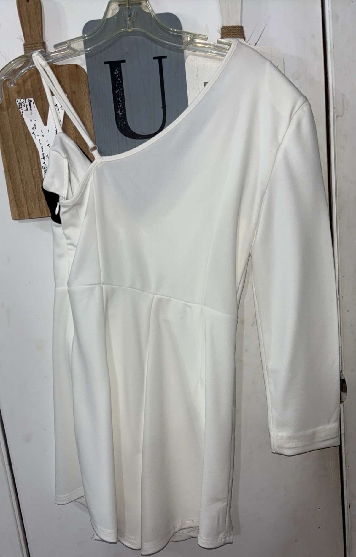 Size S Pageant One Shoulder White Formal Jumpsuit on Queenly