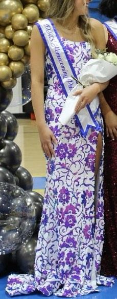 Jovani Size 2 Prom One Shoulder Multicolor Side Slit Dress on Queenly