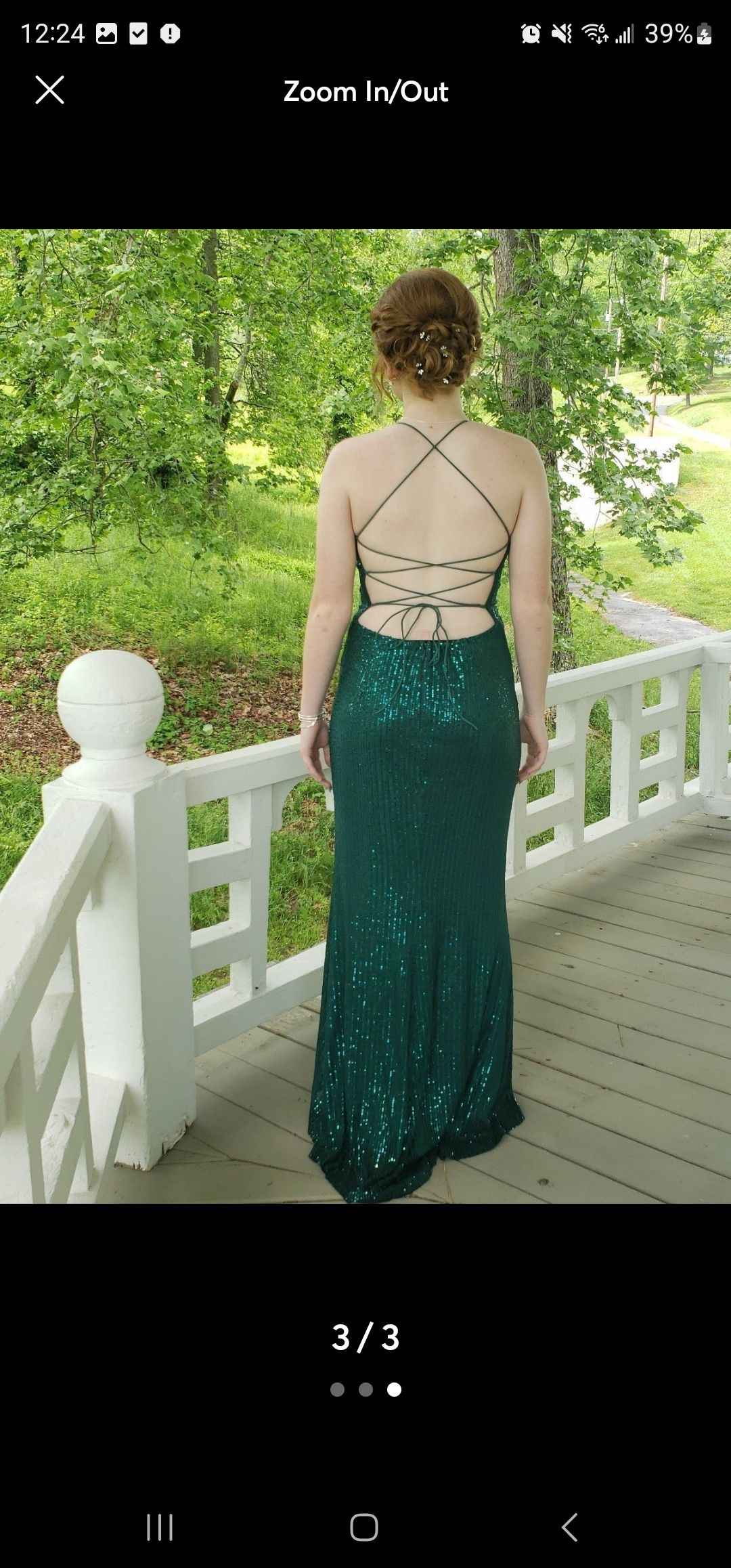 Size 6 Prom Green A-line Dress on Queenly