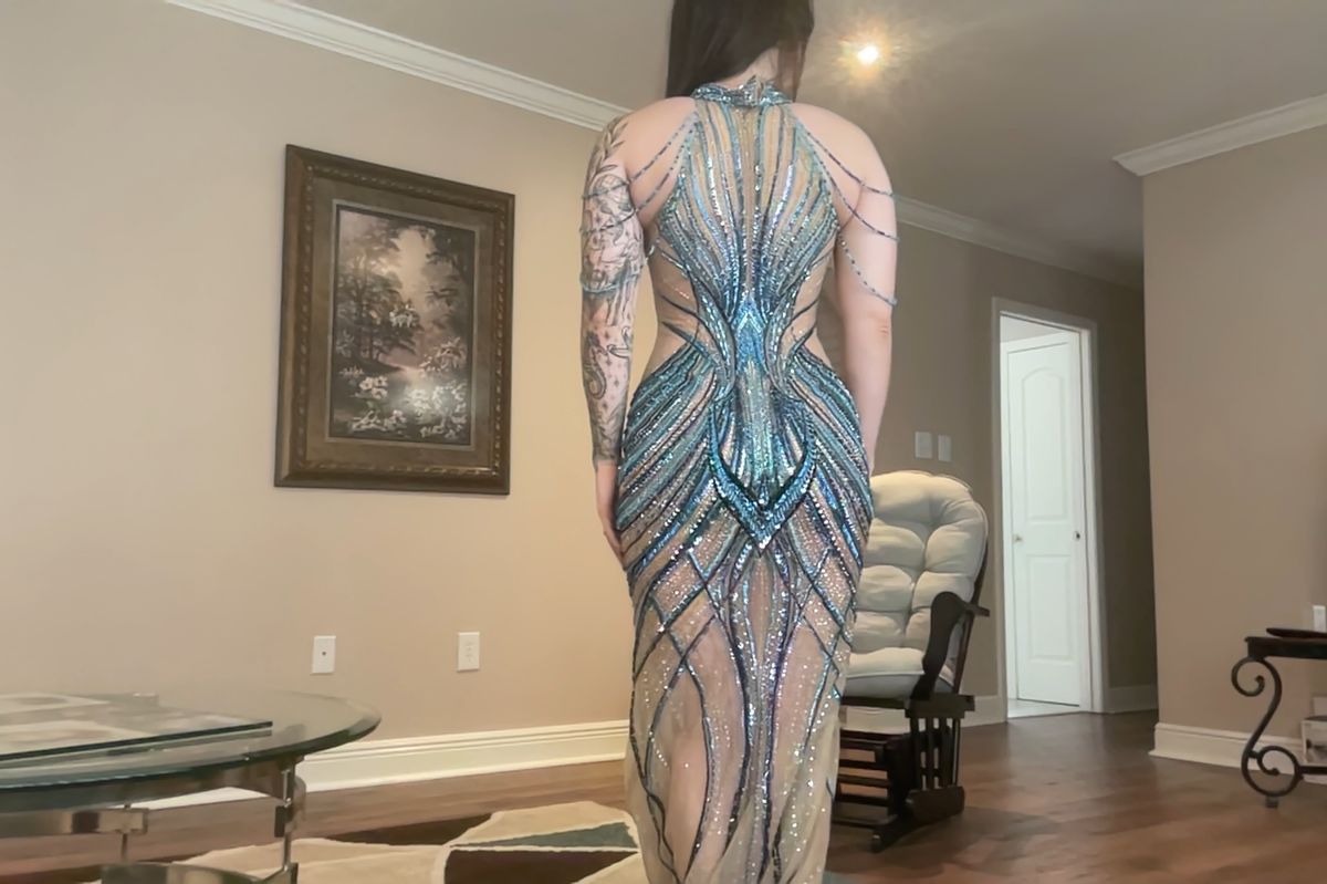 Size 2 Halter Blue Mermaid Dress on Queenly