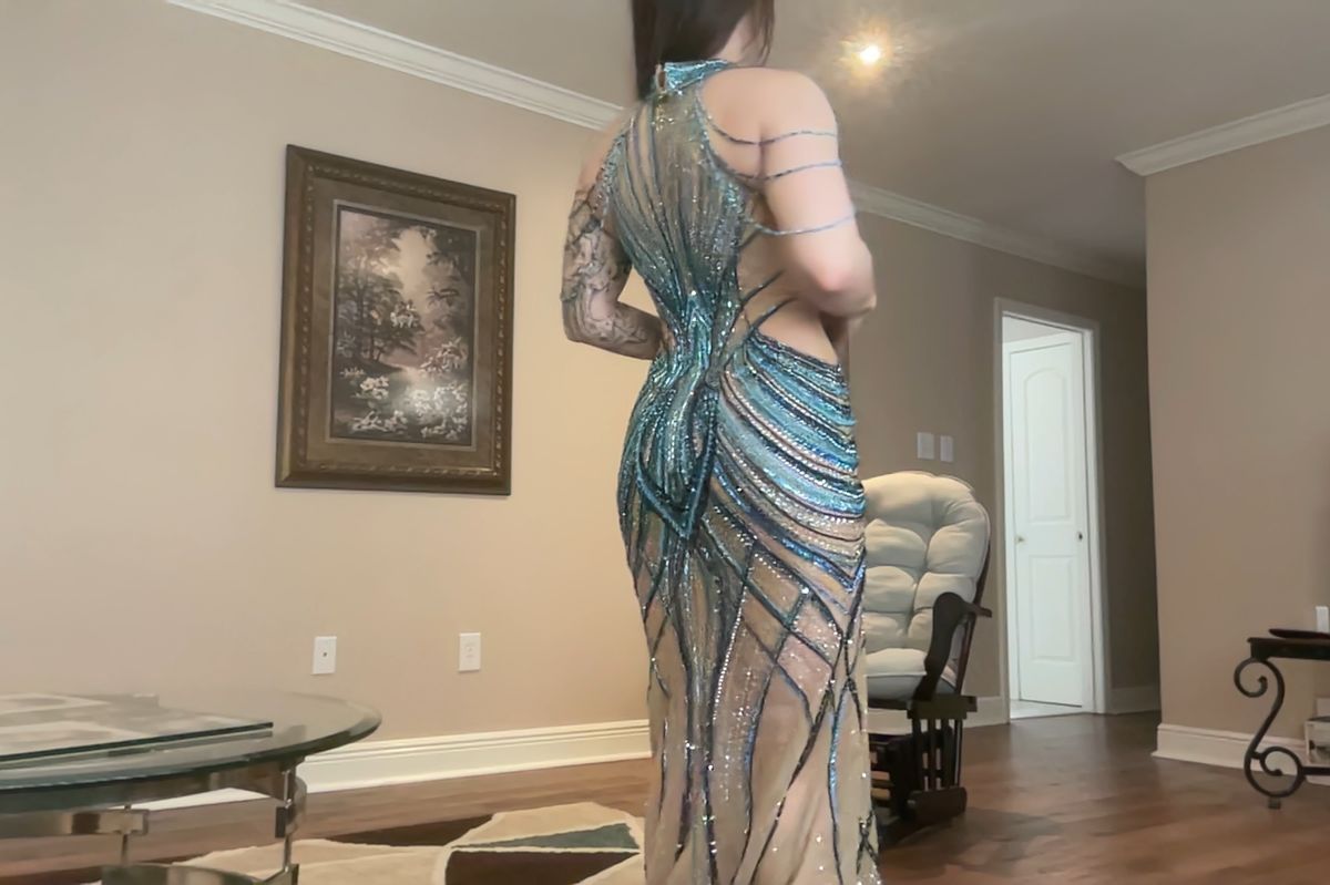 Size 2 Halter Blue Mermaid Dress on Queenly