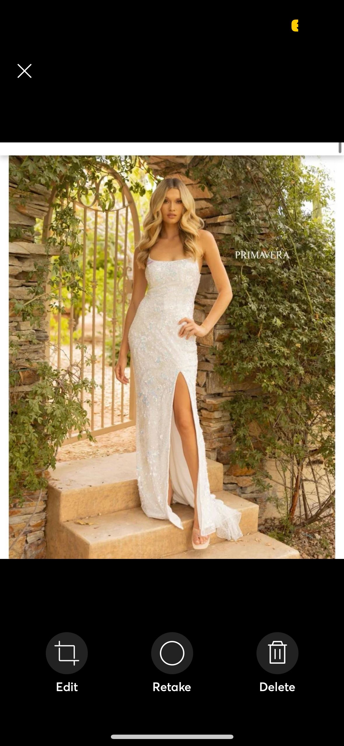 Primavera Size 00 White Side Slit Dress on Queenly