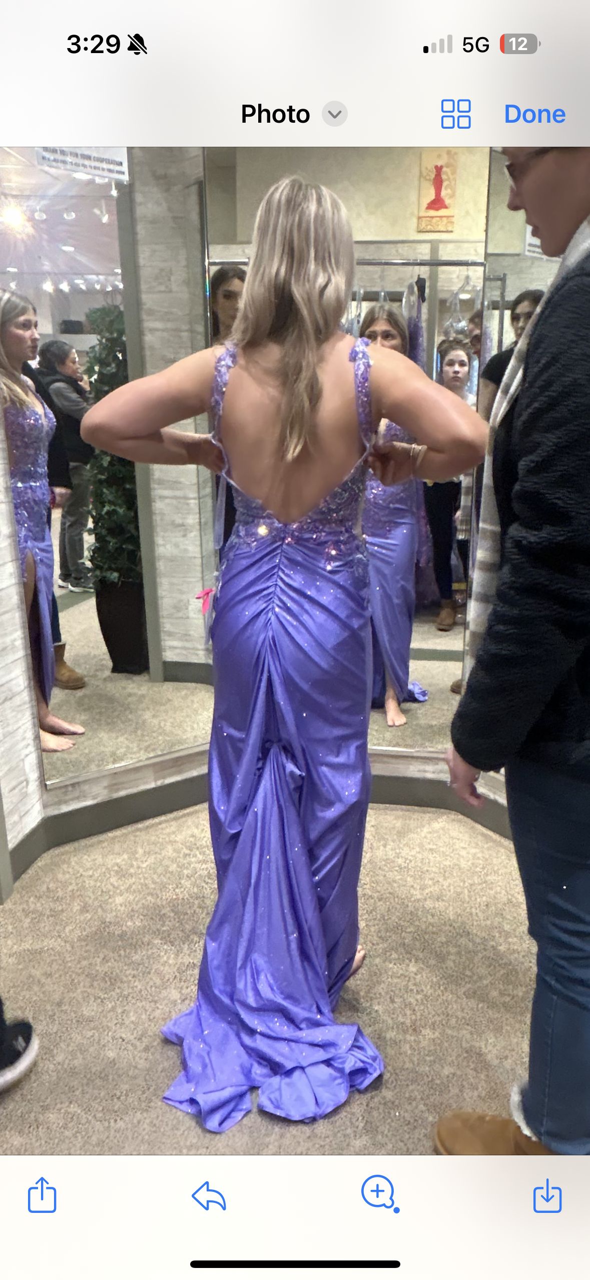 Size 00 Purple Side Slit Dress on Queenly
