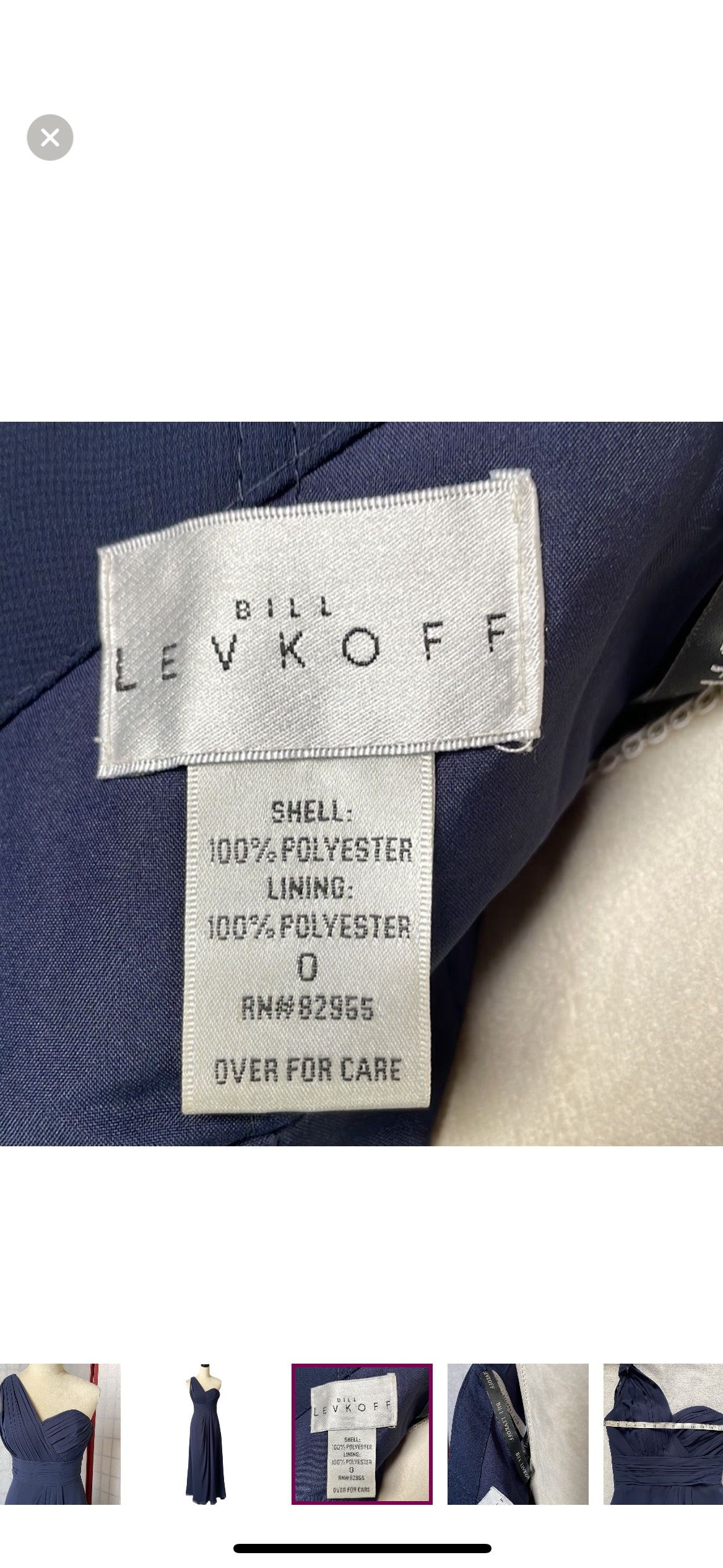 Bill Levkoff Size 0 Wedding Guest One Shoulder Blue Side Slit Dress on Queenly