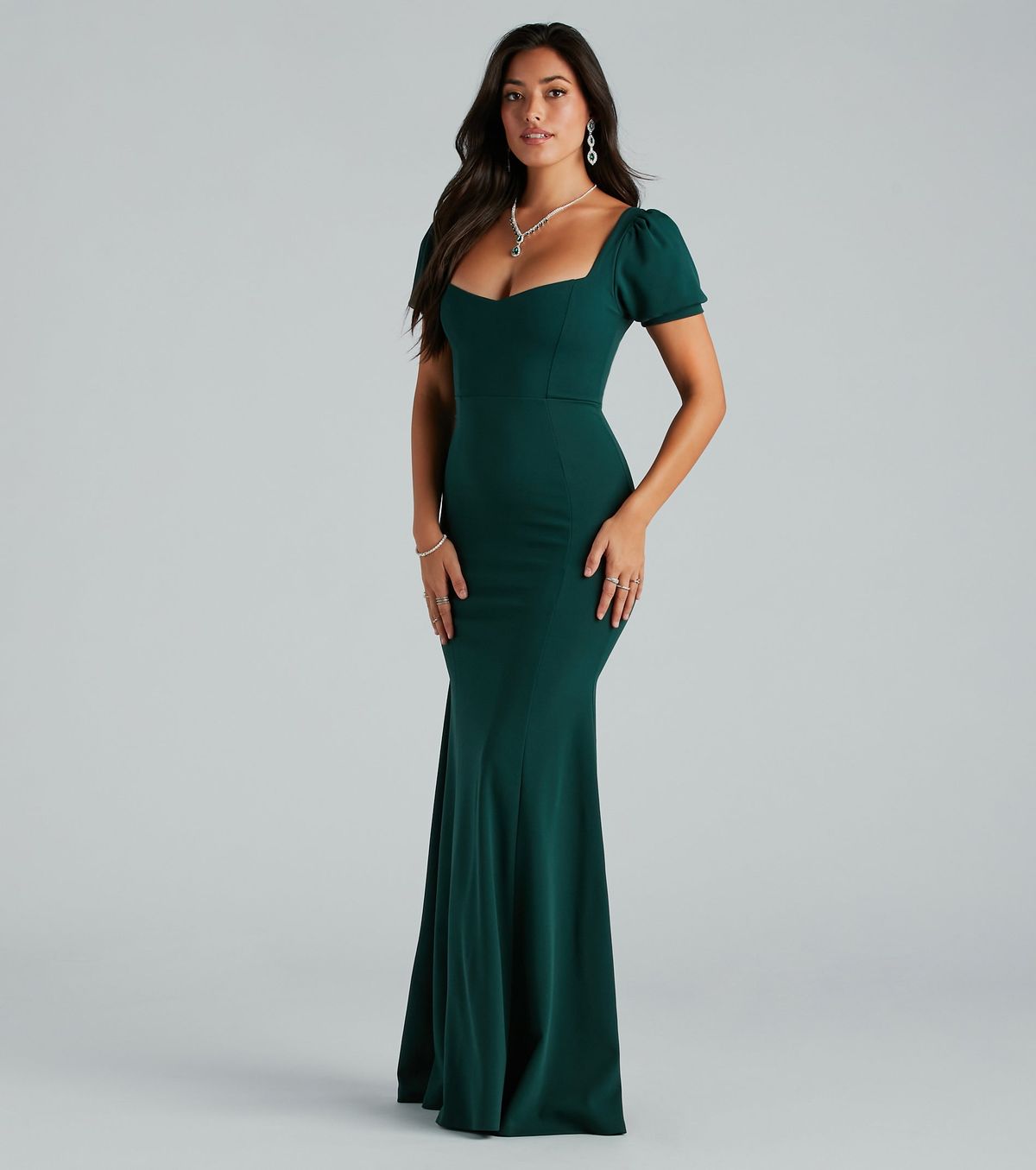 Style 05002-7433 Windsor Size XS Bridesmaid Green Mermaid Dress on Queenly