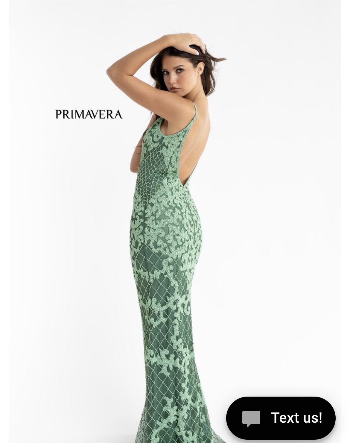 Style 3433 Primavera Size 4 Green Floor Length Maxi on Queenly