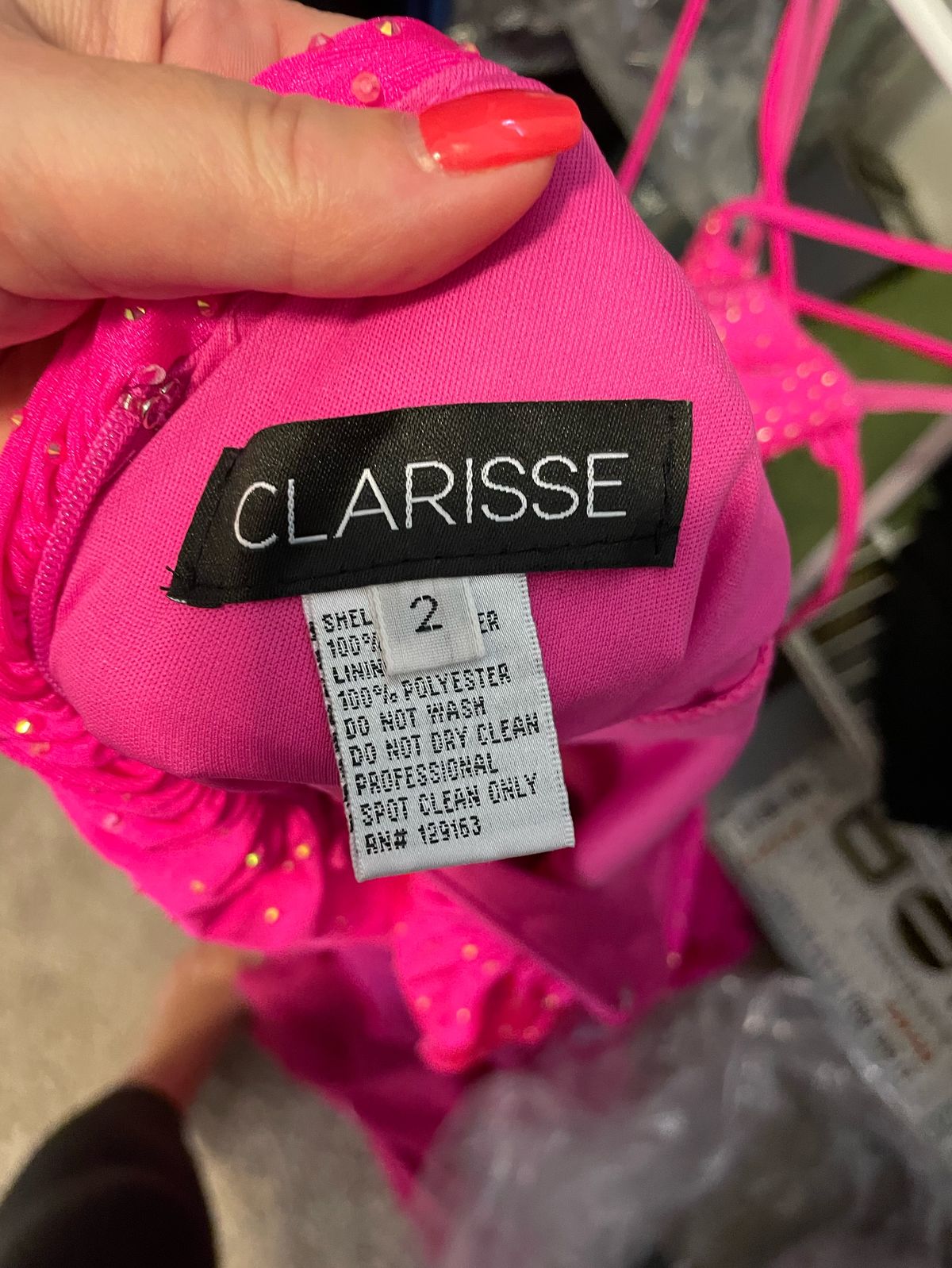 Clarisse Size 2 Prom Plunge Hot Pink Mermaid Dress on Queenly