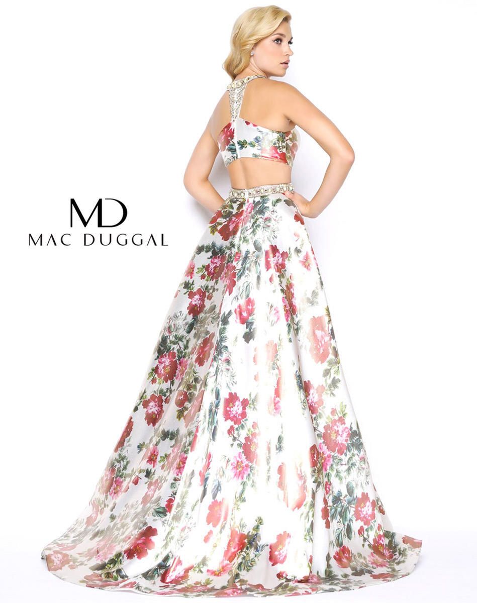 Style 66036M Mac Duggal Size 2 Prom High Neck Sequined Pink Ball Gown on Queenly