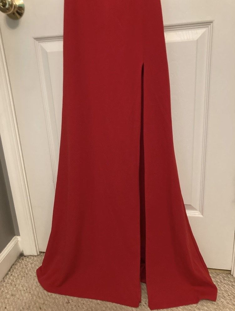 City Triangles Size 4 Prom Plunge Red Mermaid Dress on Queenly