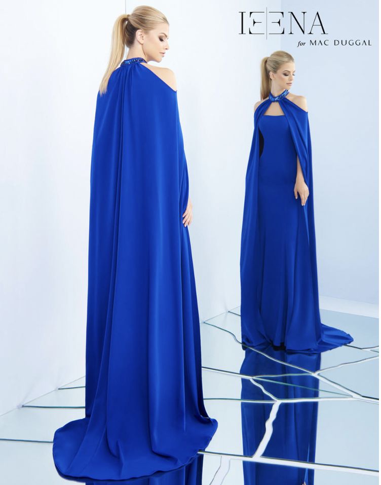 Style 25674 Mac Duggal Size 2 Blue Floor Length Maxi on Queenly