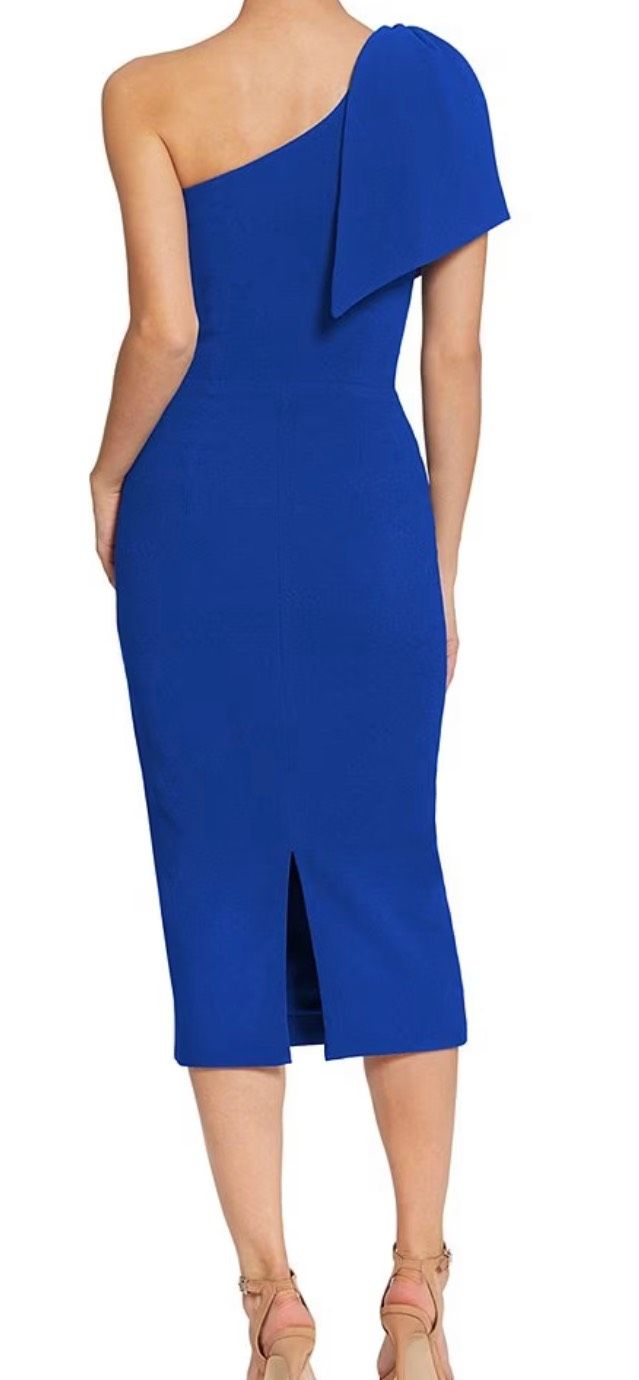 Size S Pageant One Shoulder Blue Cocktail Dress on Queenly