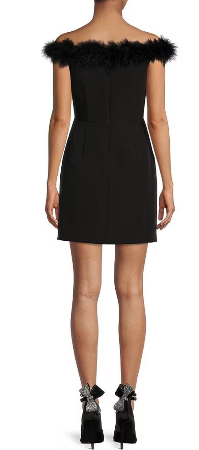 Gianni Bini Size 8 Off The Shoulder Black Cocktail Dress on Queenly