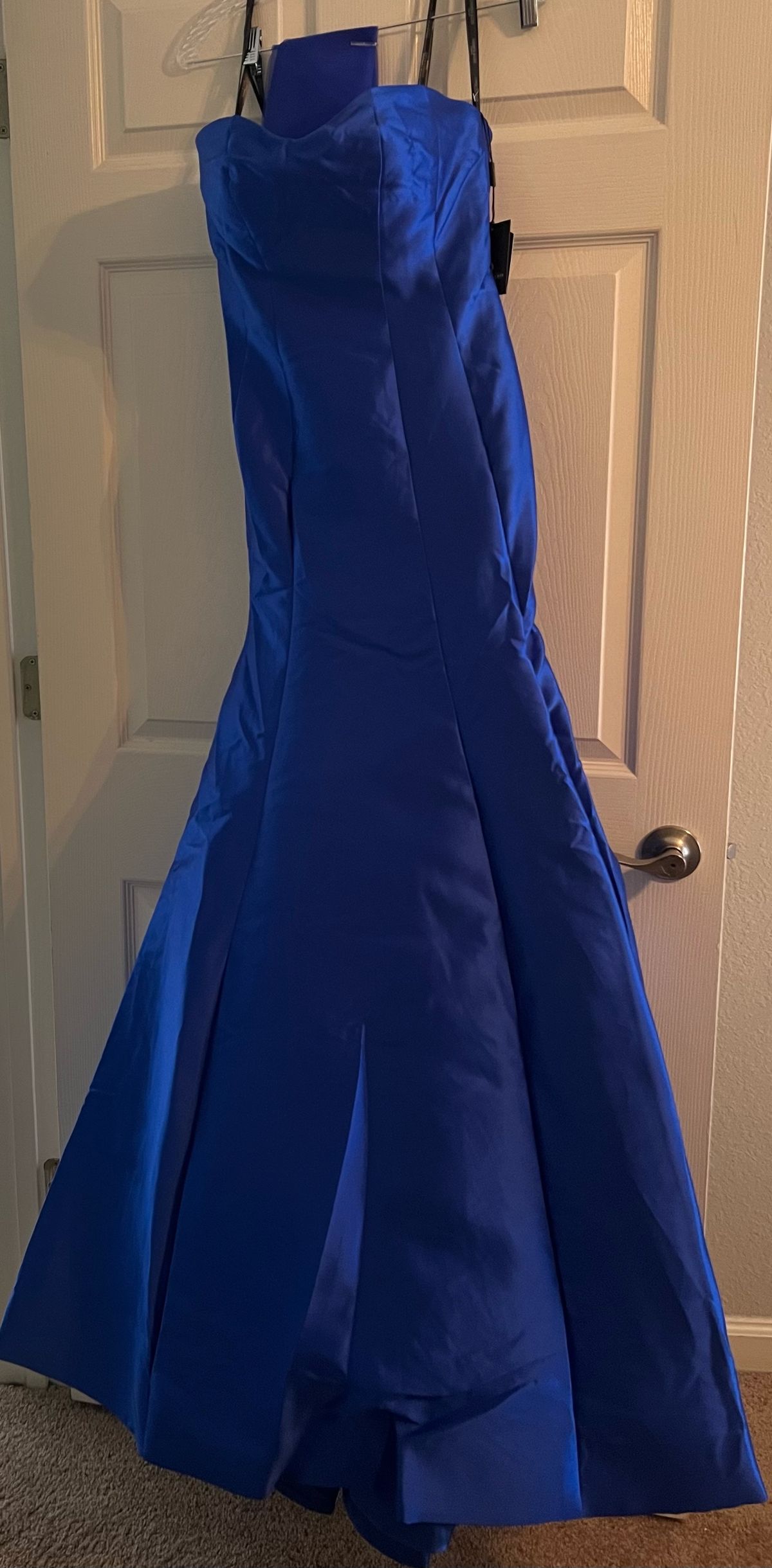 Andrea & Leo Couture Size 8 Prom Strapless Blue Mermaid Dress on Queenly