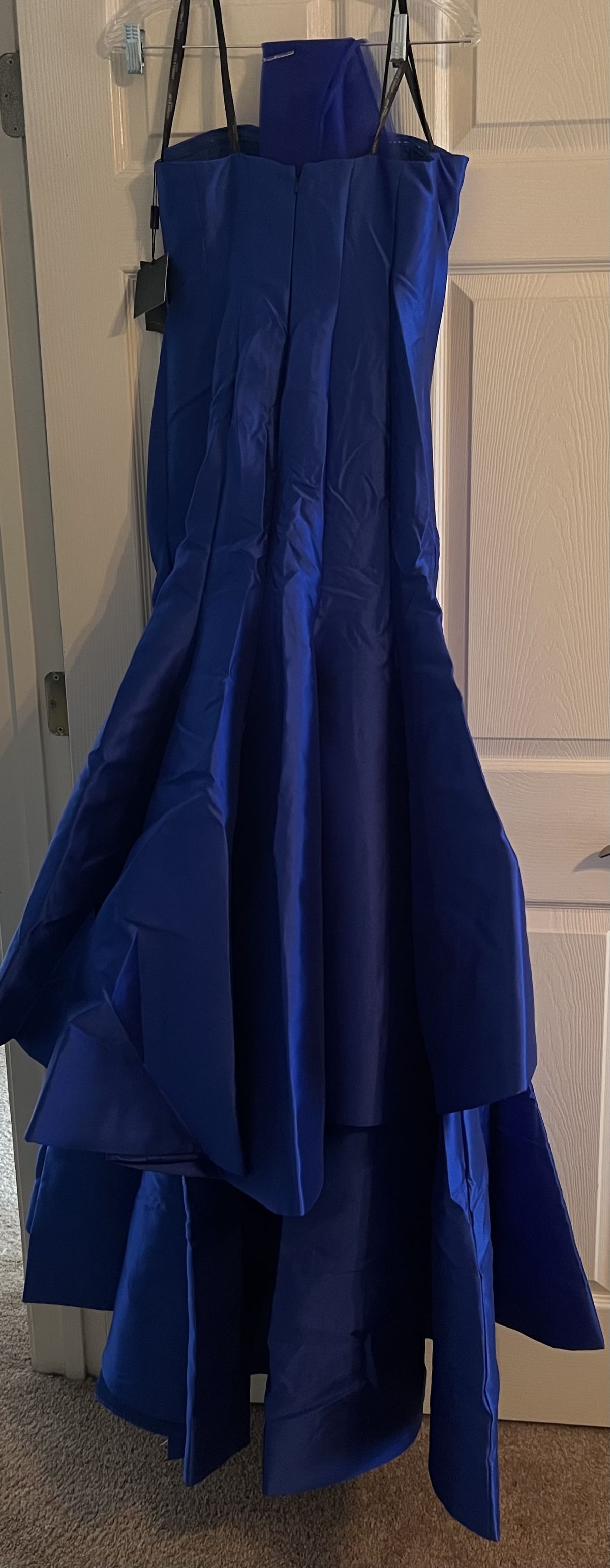 Andrea & Leo Couture Size 8 Prom Strapless Blue Mermaid Dress on Queenly