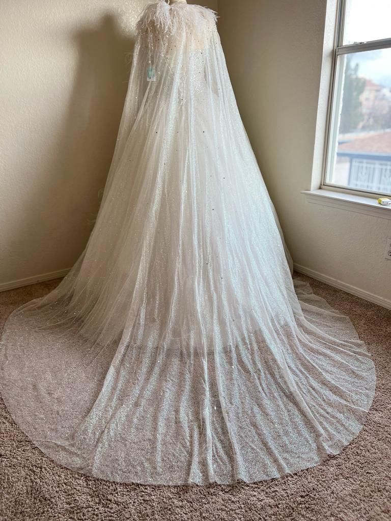 MoriLee Size 14 Strapless White Ball Gown on Queenly
