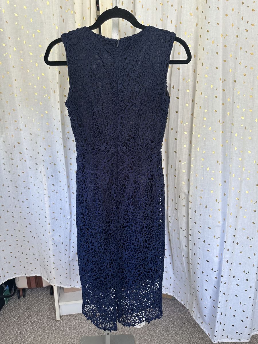 OSERJEP Size S Wedding Guest Lace Blue Cocktail Dress on Queenly