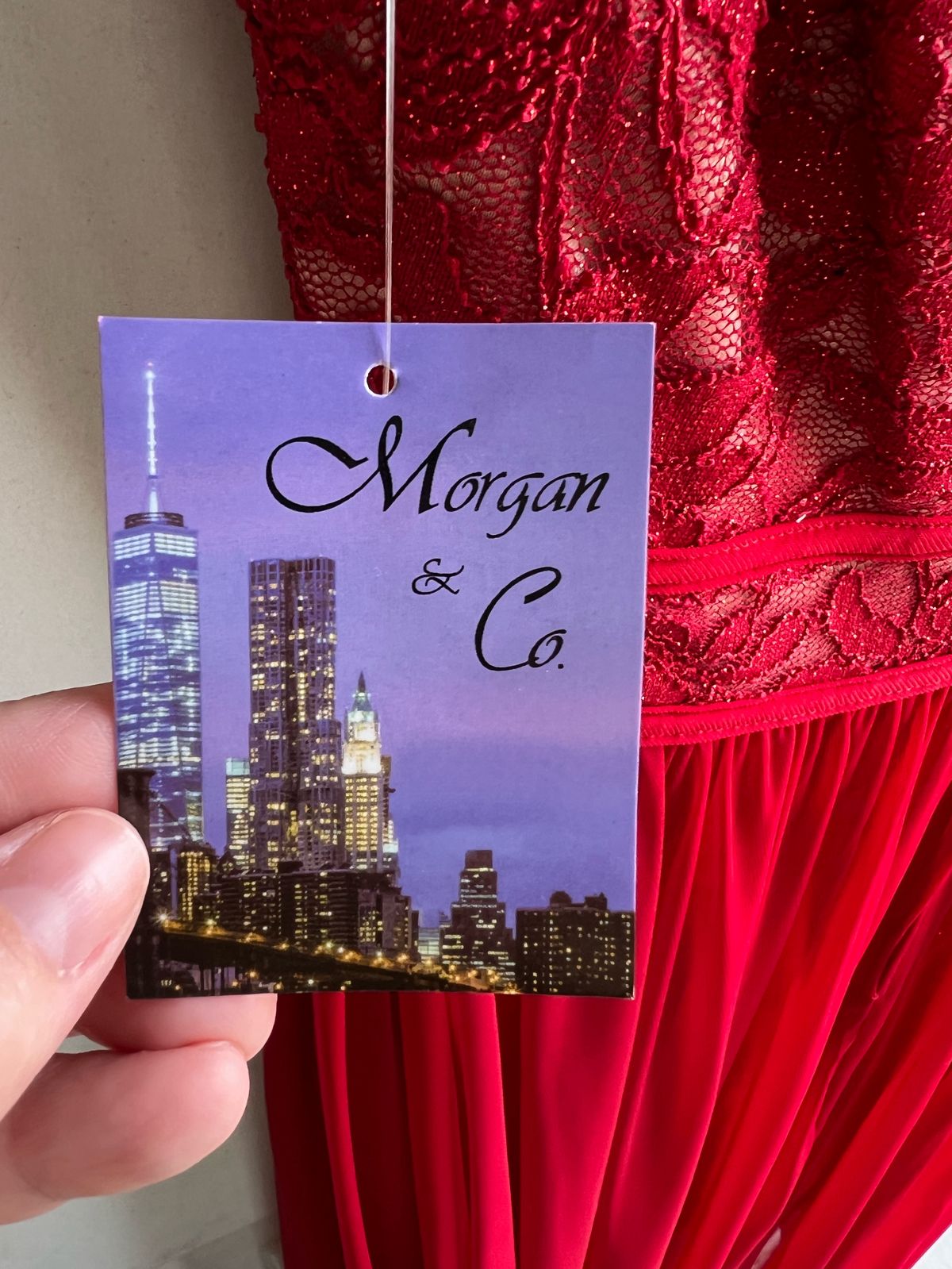Style 12671 Morgan and Co Size 2 Off The Shoulder Red Cocktail Dress on Queenly