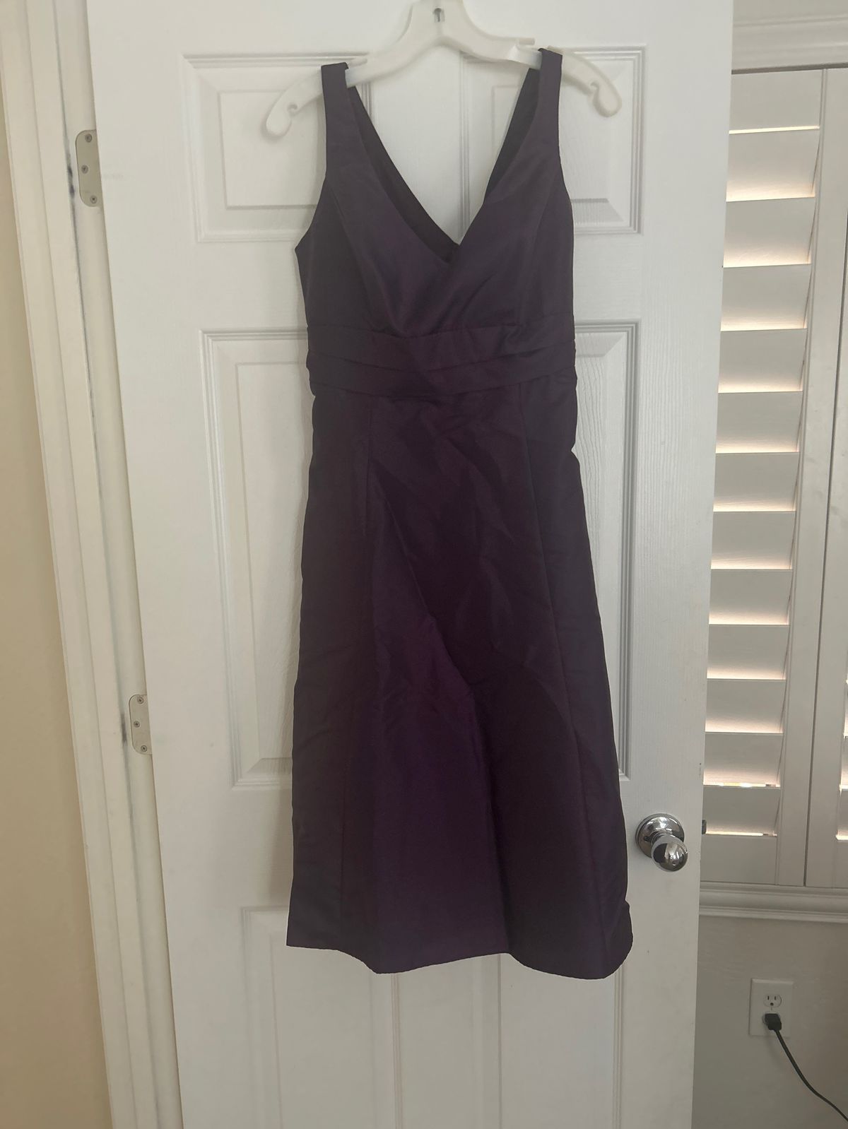 Style 200 David's Bridal Size 10 Purple A-line Dress on Queenly