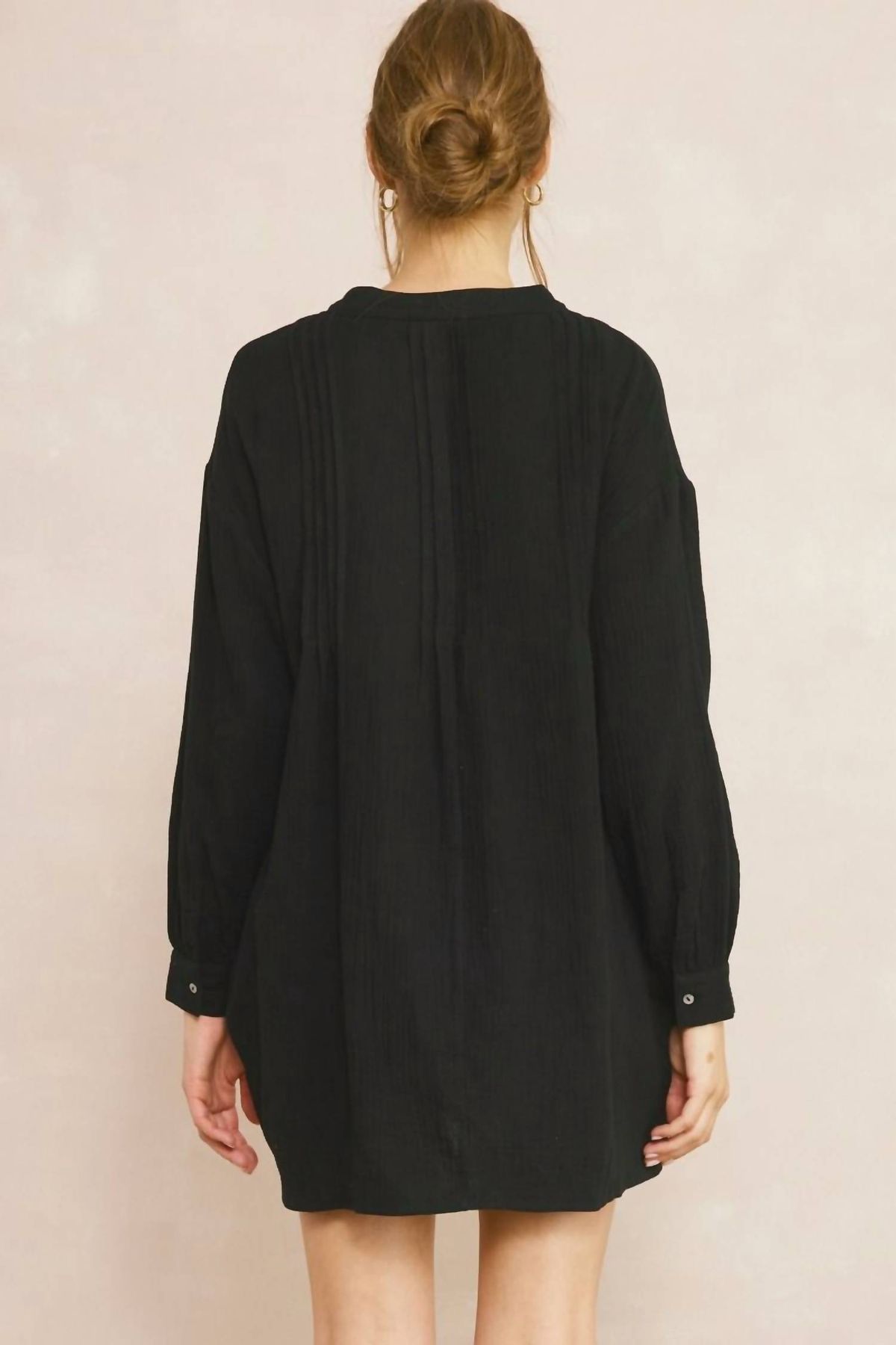 Style 1-1221950410-2793 entro Size L Long Sleeve Sheer Black Cocktail Dress on Queenly