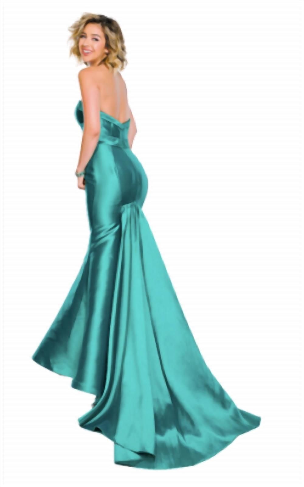 Style 1-1268830689-649 JOVANI Size 2 Pageant Strapless Emerald Green Mermaid Dress on Queenly