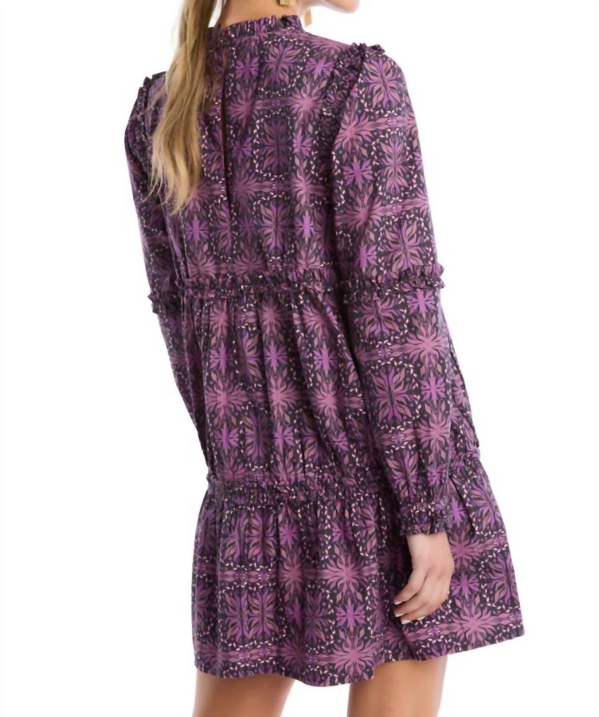 Style 1-1551567068-3236 ALLISON NEW YORK Size S Long Sleeve Purple Cocktail Dress on Queenly