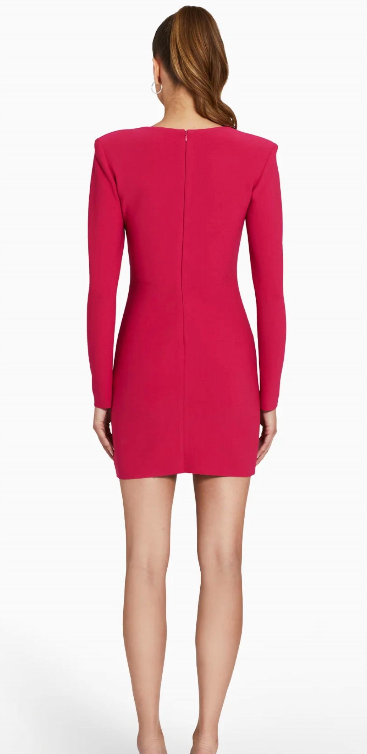 Style 1-1621976146-2696 Amanda Uprichard Size L Long Sleeve Pink Cocktail Dress on Queenly