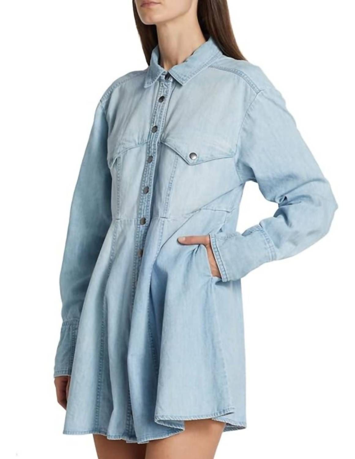 Style 1-1682200548-2901 Free People Size M Long Sleeve Blue Cocktail Dress on Queenly