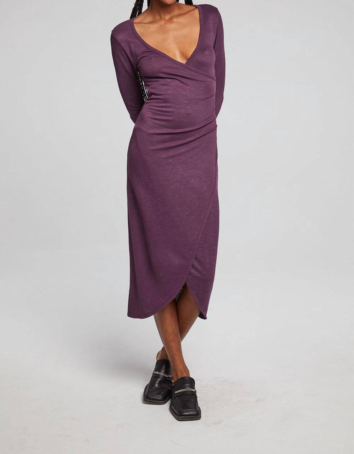 Style 1-1781282660-3855 Chaser Size XS Long Sleeve Purple Cocktail Dress on Queenly