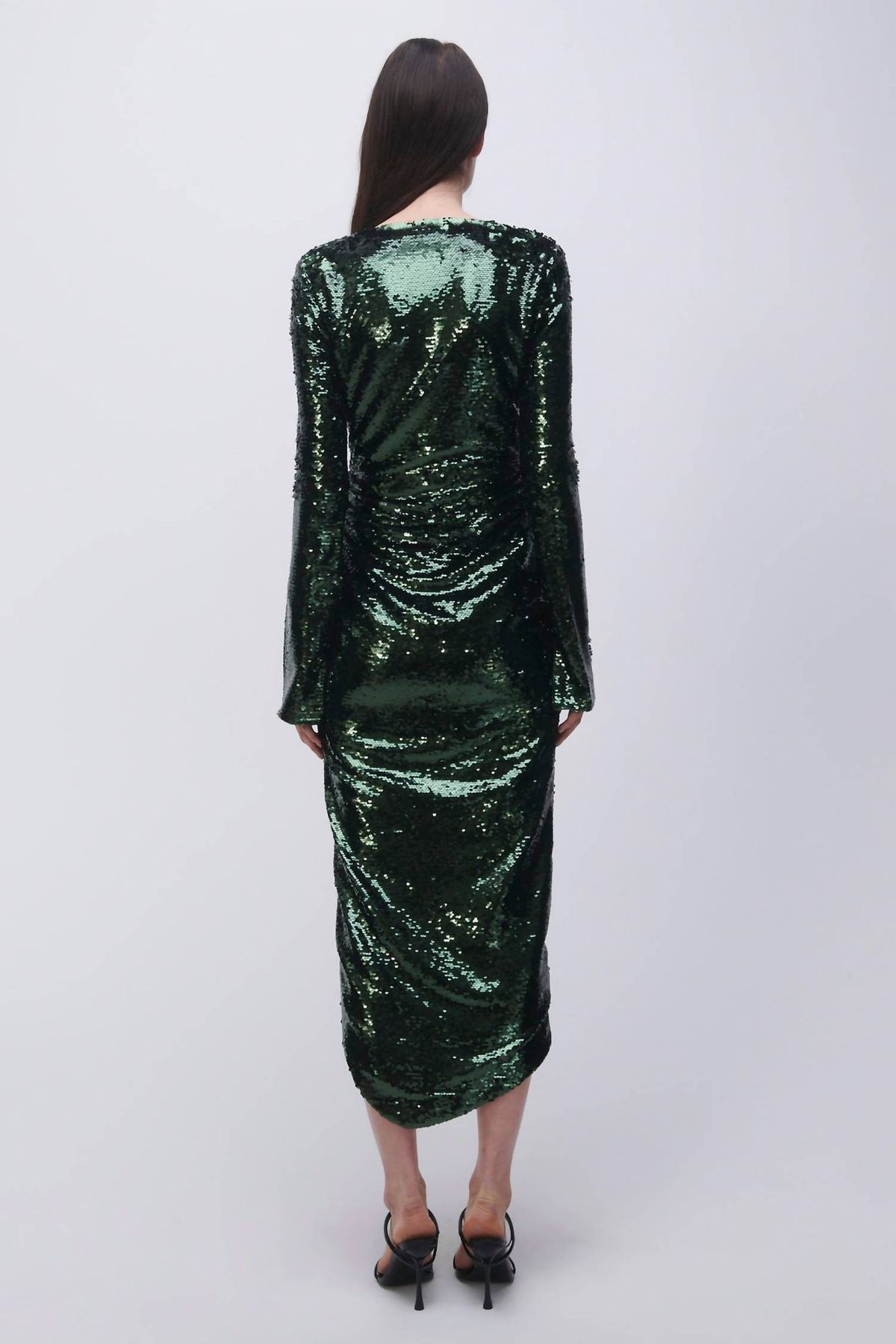 Style 1-216098401-1498 JONATHAN SIMKHAI Size 4 Emerald Green Side Slit Dress on Queenly