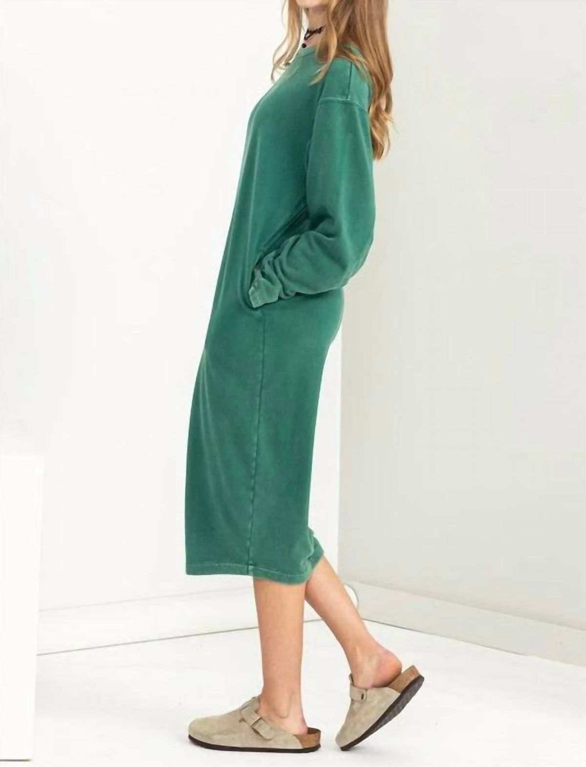 Style 1-3064241581-2791 HYFVE Size L Long Sleeve Green Cocktail Dress on Queenly