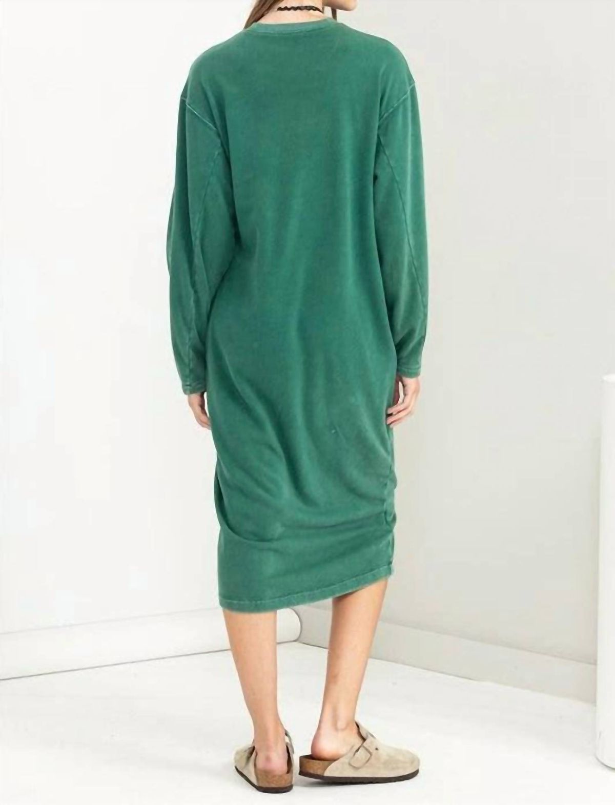 Style 1-3064241581-2791 HYFVE Size L Long Sleeve Green Cocktail Dress on Queenly
