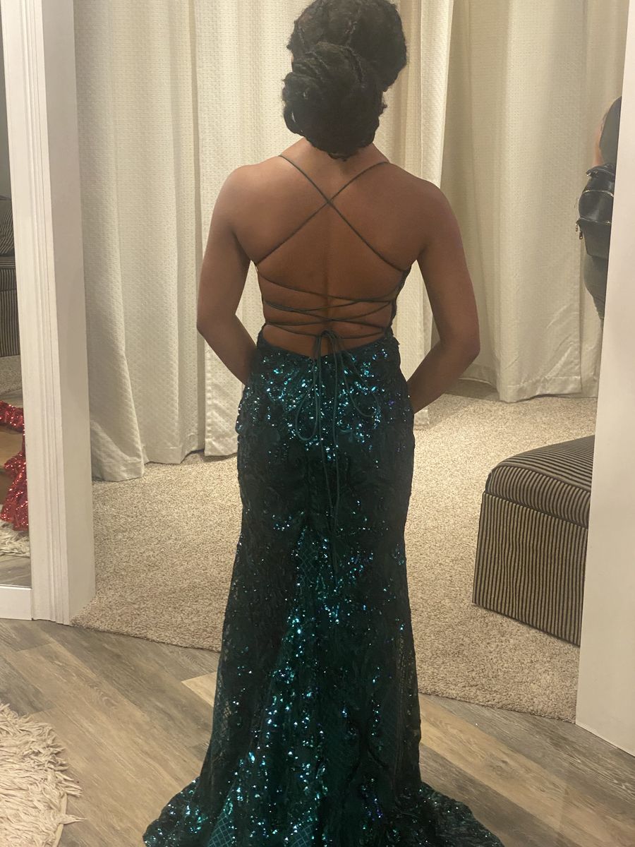 Style 85 Amarra Size 00 Prom Emerald Green A-line Dress on Queenly