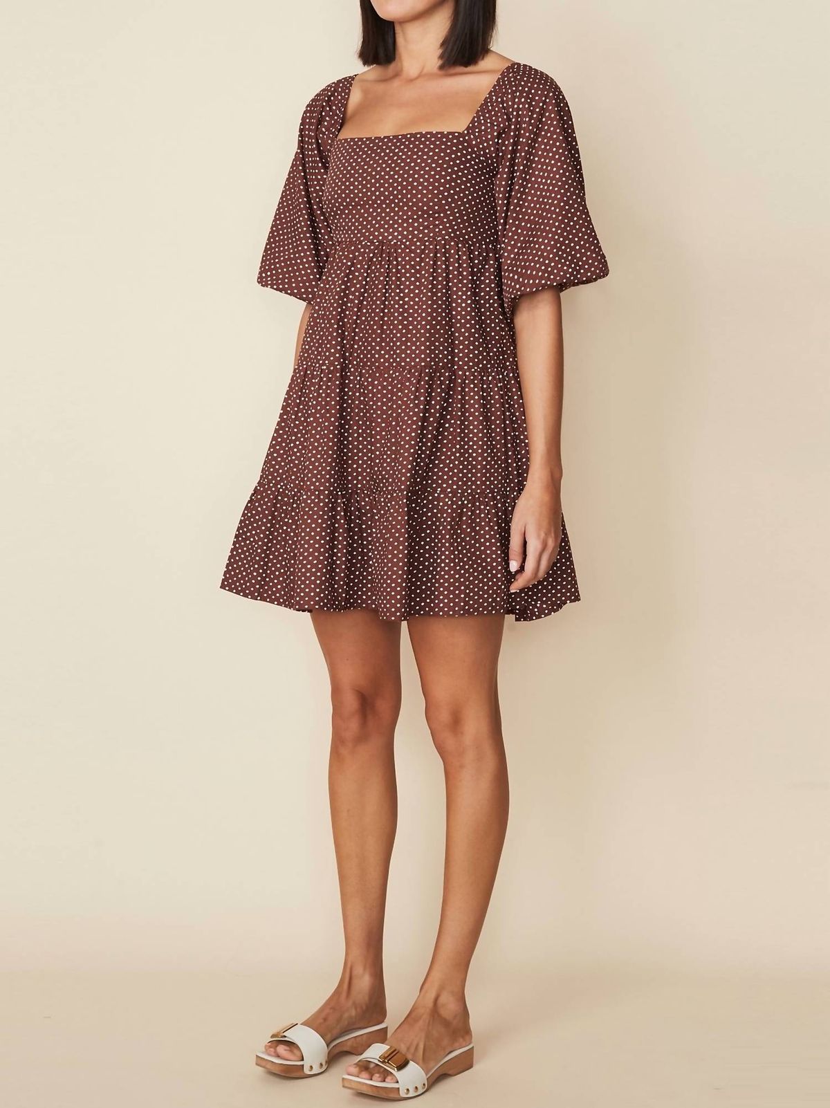 Style 1-3334831721-2901 FAITHFULL THE BRAND Size M Brown Cocktail Dress on Queenly