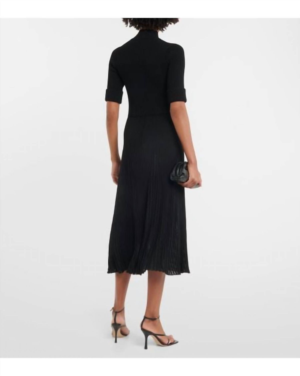 Style 1-3691383761-1498 DOROTHEE SCHUMACHER Size 4 Pageant High Neck Black Cocktail Dress on Queenly